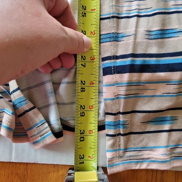 Lands' End Long Open Striped Cardigan with Pockets Rayon Blend XL - Picture 12 of 12